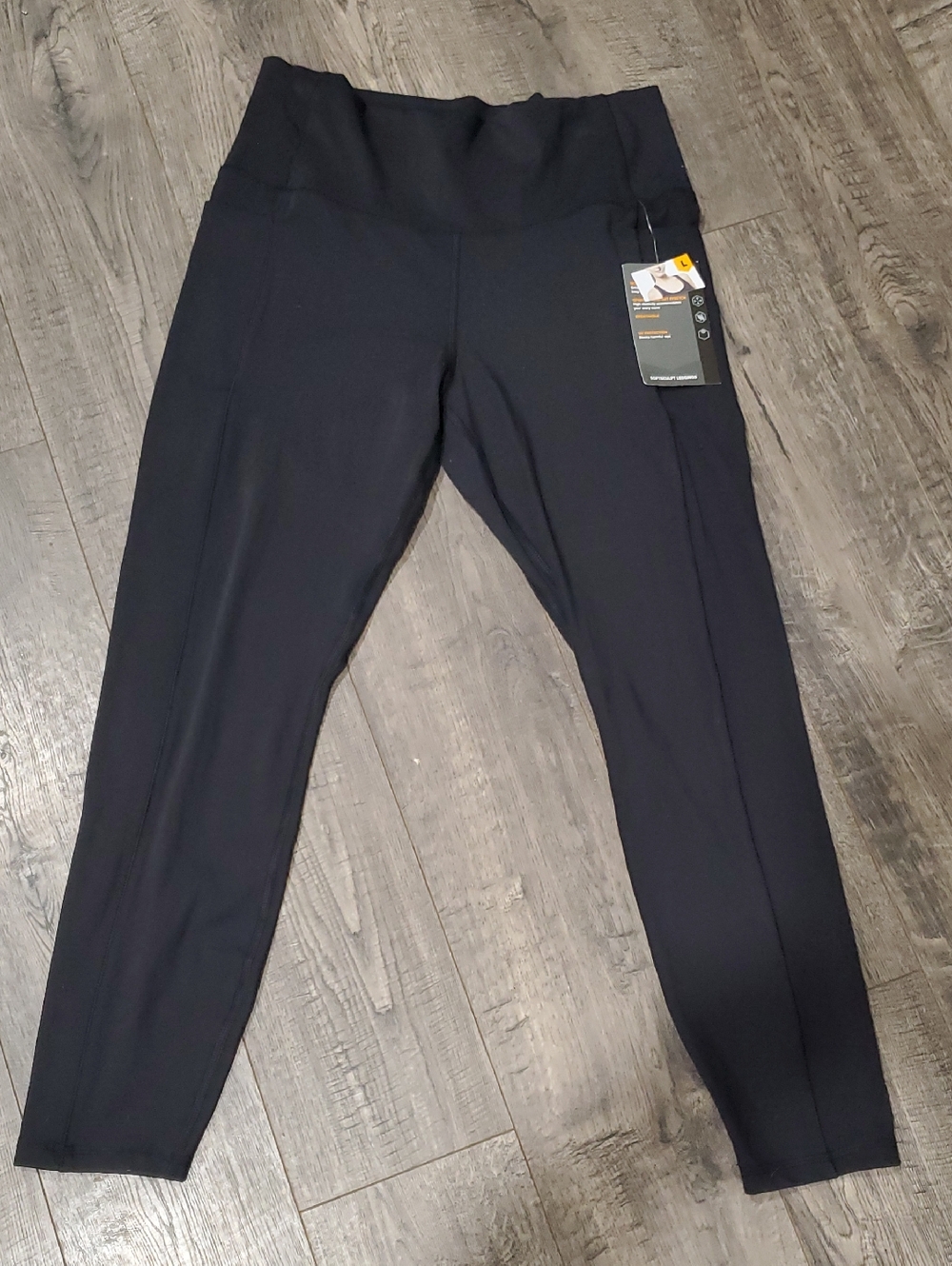 Avia Black Performance Leggings with Moisture-Wicking Tag ..Size 12-14